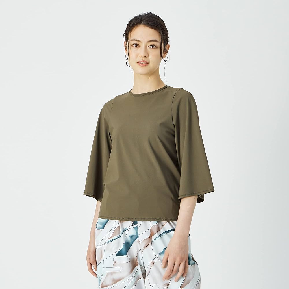 Speedo refined flare sleeve top 黒ラッシュガード ADAM ET ROPÉ FEMME(アダム エ ロペ ファム) / 【Speedo